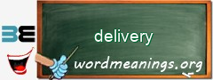 WordMeaning blackboard for delivery